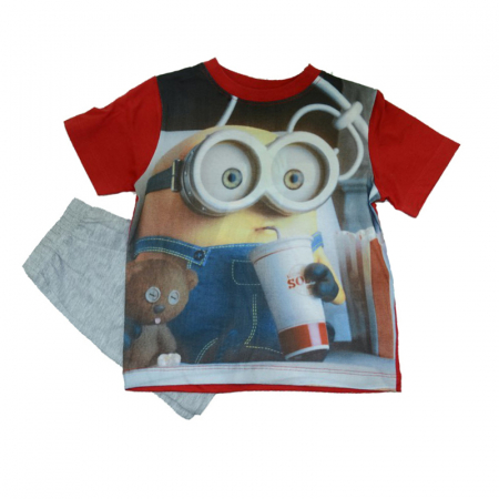 Compleuri baieti de vara - Compleu 2 piese pentru baieti Sun City Minions QE2038RO-104, Multicolor