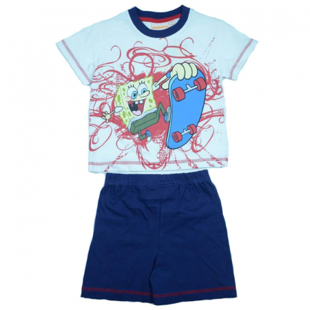 Compleuri baieti de vara - Compleu 2 piese baieti Sun City Sponge Bob NIT08, Multicolor