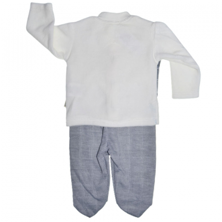 Compleu 5 piese pentru baieti Bebelinna 020823G, Gri [1]