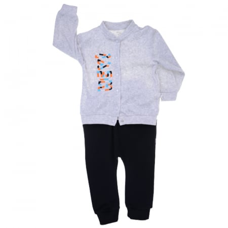 Compleuri baieti maneca lunga - Compleu 2 piese bluza si pantaloni pentru baieti Koala KLZD-4, Gri