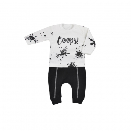 Compleuri baieti maneca lunga - Compleu 2 piese bluza si pantaloni pentru copii Koala Oops 07-798AL-86-cm, Alb