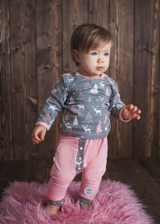 Compleu 2 piese bluza si pantaloni pentru fete Koala Jelonek 05-298GG1-80, Gri [1]