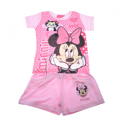 Compleuri fete de vara - Compleu 2 piese de vara fete Minnie Mouse Setino MIC-G-OUTWEAR-08-98, Multicolor