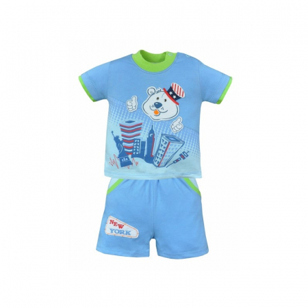 Compleuri baieti de vara - Compleu 2 piese de vara pentru baieti Koala Dyzio 1987T-86-cm, Albastru