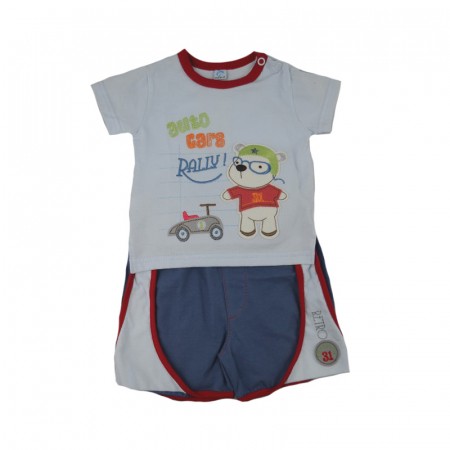 Compleuri baieti de vara - Compleu 2 piese de vara pentru baieti Koala Formula 04-036_62 cm, Albastru