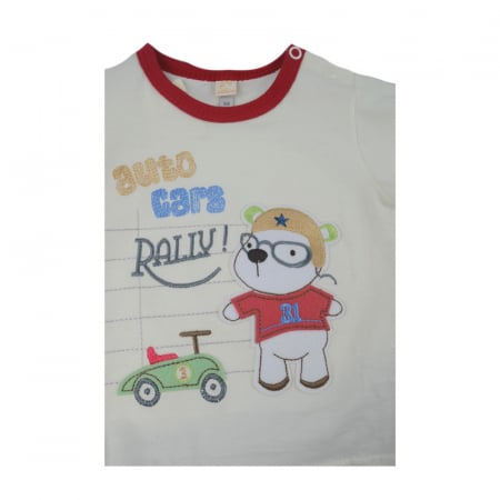 Compleu 2 piese de vara pentru baieti Koala Formula 04-037C_68 cm, Crem [2]