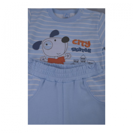 Compleu 2 piese de vara pentru baieti Koala Skater 2454A_62 cm, Albastru [2]