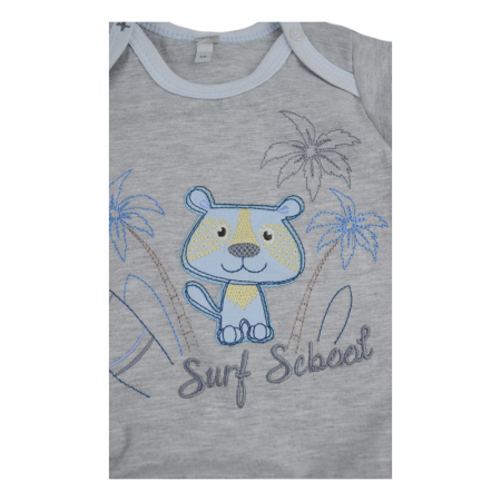 Compleu 2 piese de vara pentru baieti Koala Surfing 2466G_68 cm, Gri [2]