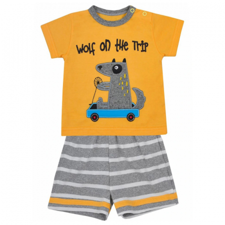 Compleuri baieti de vara - Compleu 2 piese de vara pentru baieti Koala Wolf 05-309P-3248, Portocaliu