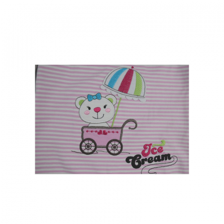 Compleu 2 piese de vara pentru fete Koala Ice Cream 04-370_68 cm, Roz [3]