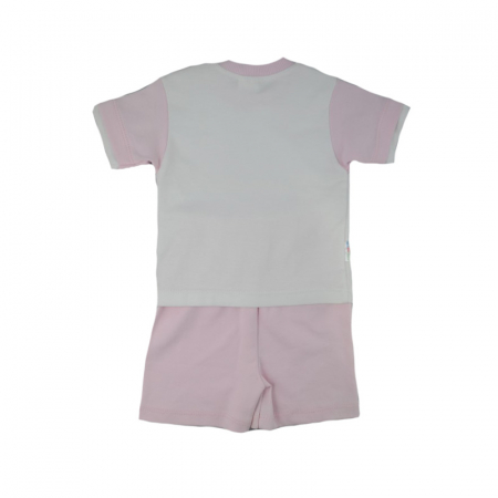 Compleu 2 piese de vara pentru fete Mini Junior 25-12R_80 cm, Roz [2]