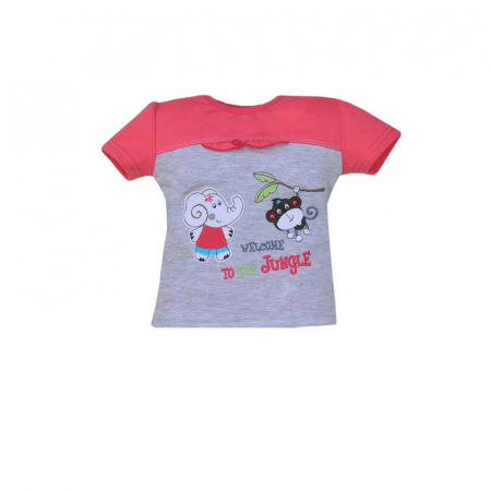 Compleu 2 piese de vara pentru fete Koala Jungle 04-084CR_68 cm, Roz [1]
