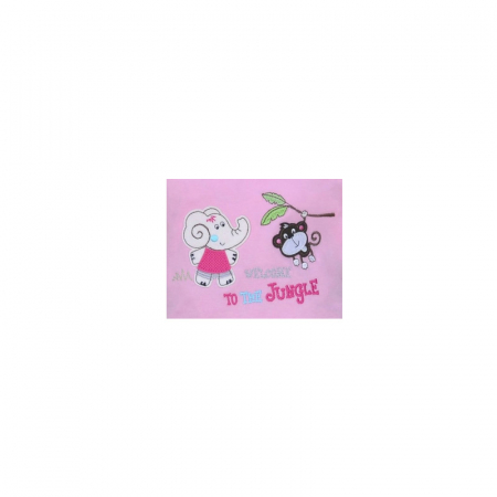 Compleu 2 piese de vara pentru fete Koala Jungle 04-084FR_68 cm, Fucsia [2]