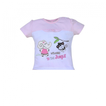 Compleu 2 piese de vara pentru fete Koala Jungle 04-084RR_74 cm, Roz [1]
