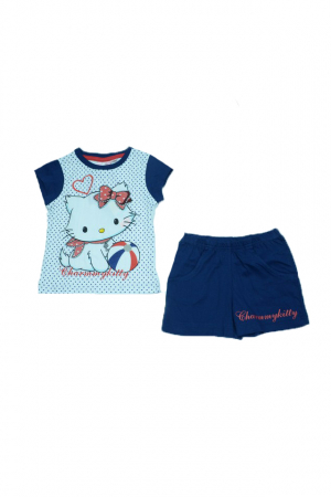 Compleuri fete de vara - Compleu 2 piese pentru fete Charmmy Kitty Setino V13F2005-B-98, Multicolor