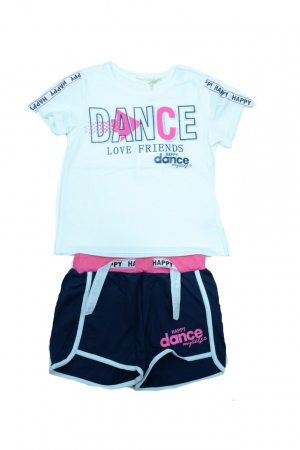 Compleuri fete de vara - Compleu 2 piese pentru fete Happy House FOFO-066A-116, Multicolor
