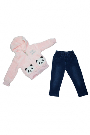 Compleuri  fete maneca lunga - Compleu 2 piese pentru fete Happy House HH79-R-92, Roz