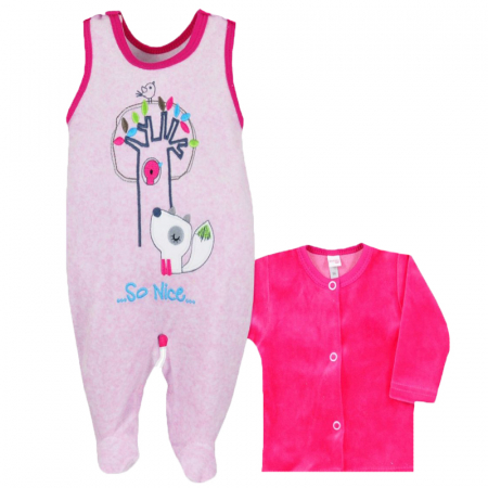 Compleuri  fete maneca lunga - Compleu 2 piese pentru fete Koala Brygada 05-883R-56-cm, Multicolor