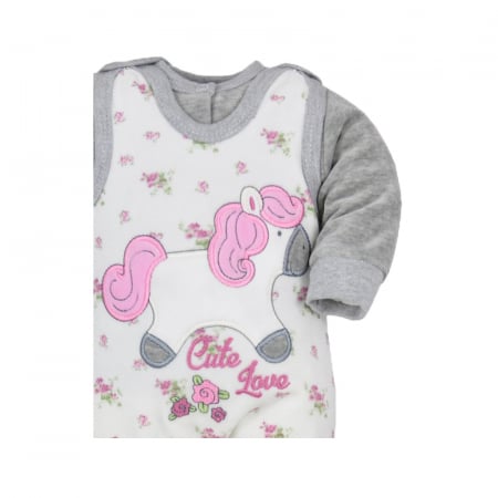 Compleuri  fete maneca lunga - Compleu 2 piese pentru fete Koala Zabawka 05-322G-68-cm, Multicolor