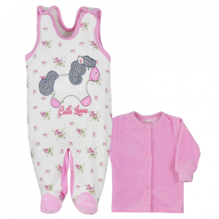 Compleuri  fete maneca lunga - Compleu 2 piese pentru fete Koala Zabawka 05-320R-56-cm, Multicolor