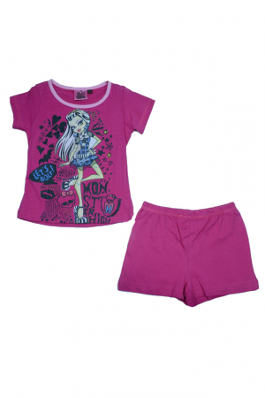 Compleuri fete de vara - Compleu 2 piese pentru fete Setino Monster 830-081F-116, Fucsia