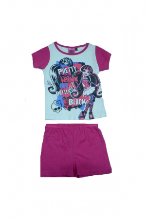 Compleuri fete de vara - Compleu 2 piese pentru fete Setino Monster 830-125A-116, Alb