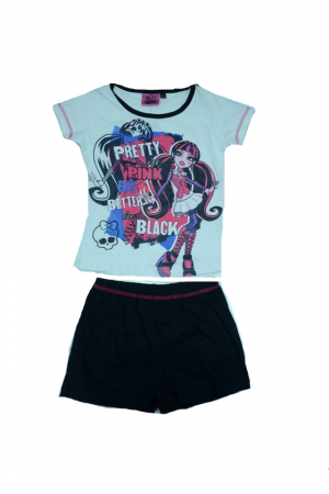 Compleuri fete de vara - Compleu 2 piese pentru fete Setino Monster 830-125A1-116, Alb