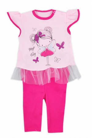 Compleuri fete de vara - Compleu 2 piese de vara pentru fete Koala Wrozka 05-719-2_74 cm, Roz