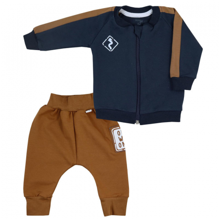 Compleu 2 piese hanorac si pantaloni lungi pentru baieti One Way Only Koala 08-966, Bleumarin [1]