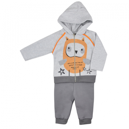 Trening - Compleu 2 piese hanorac si pantaloni pentru baieti Koala 06-409-74-cm, Gri