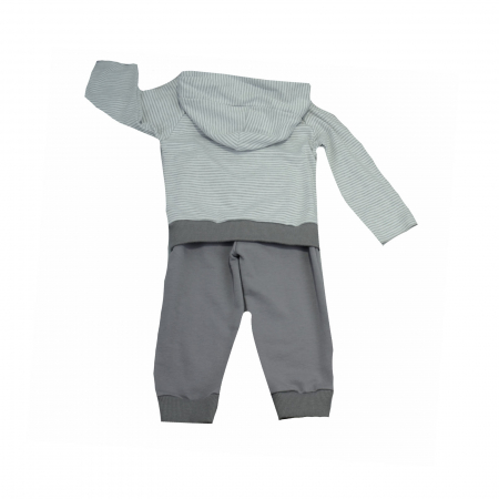 Compleu 2 piese hanorac si pantaloni pentru baieti Koala Paseczki 06-410_80 cm, Gri [1]