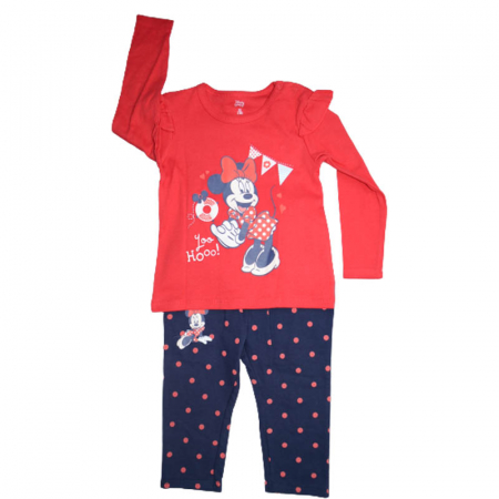 Compleuri  fete maneca lunga - Compleu 2 piese bluza si pantaloni pentru fete E Plus M EPM5433, Rosu
