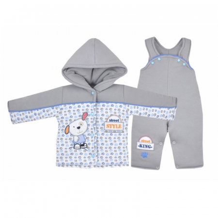 Compleuri baieti maneca lunga - Compleu 2 piese iarna baieti Koala Ciapek 2574-G-74, Multicolor