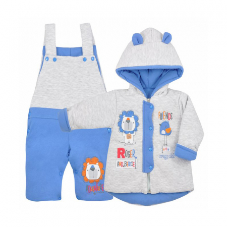 Compleuri baieti maneca lunga - Compleu 2 piese iarna baieti Koala Roger 04-534A-62-cm, Albastru