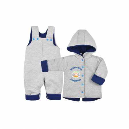 Compleuri  fete maneca lunga - Compleu 2 piese iarna copii Koala Champion 05-522G-68, Gri