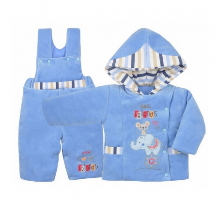 Compleuri baieti maneca lunga - Compleu 2 piese iarna pentru baieti Koala Circus 04-510A-62-cm, Albastru