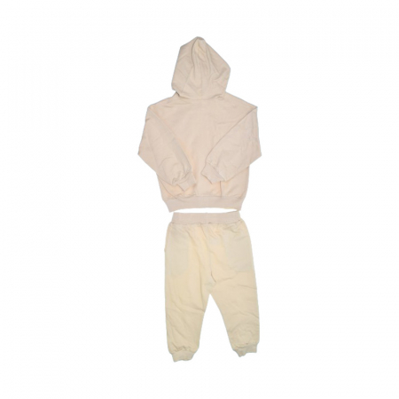 Compleu 2 piese pantaloni lungi si jacheta cu fermoar pentru baieti Mini Junior COMP-3456, Bej - [1]