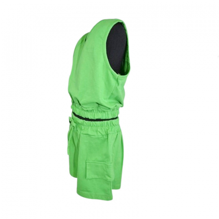 Compleu 2 piese pantaloni scurti si maiou pentru fete Mini Junior MJ-07, Verde524-19, Fucsia [3]