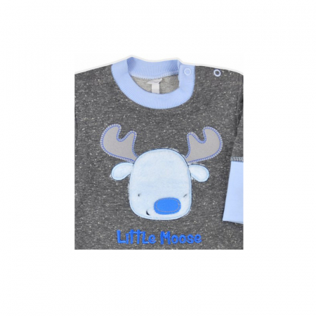Compleu 2 piese pantaloni si bluza pentru baieti Koala Little Moose 05-828-80-cm, Gri [1]