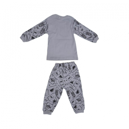 Pijama 2 piese pantaloni si bluza pentru baieti Mini Junior CMP-1446, Gri [1]