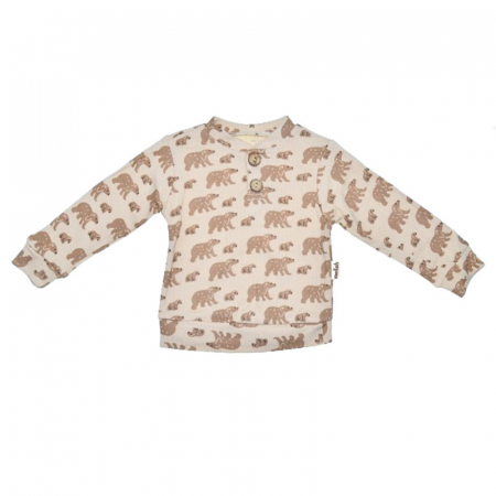 Compleu 2 piese pantaloni si bluza pentru baieti Mini Junior CMPMJ-1, Maro [2]