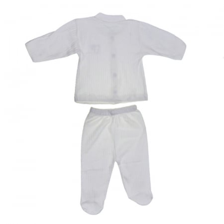 Compleu 2 piese pantaloni si bluza pentru baieti Mini Junior CMPMJ-115-2, Alb [2]