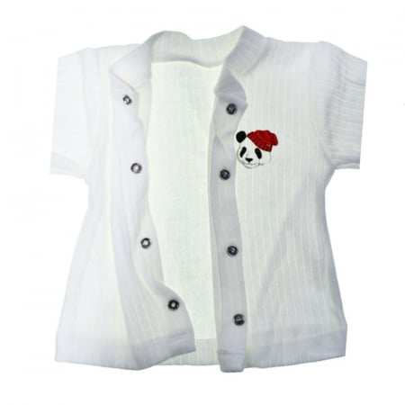 Compleu 2 piese pantaloni si bluza pentru baieti Mini Junior CMPMJ-115-2, Alb [3]