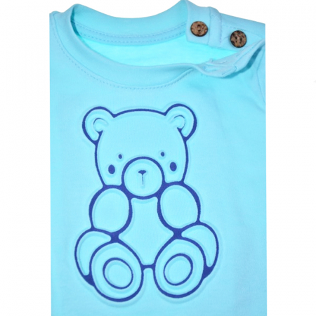 Compleu 2 piese pantaloni si bluza pentru baieti Mini Junior COMP-23007, Albastru [3]