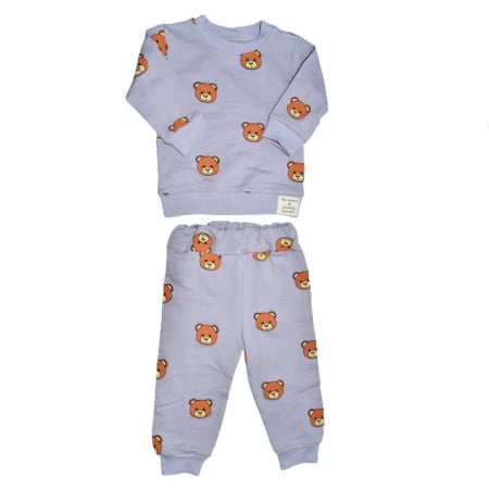 Compleuri baieti maneca lunga - Compleu 2 piese pantaloni si bluza pentru baieti Mini Junior COMP-MJ20, Albastru