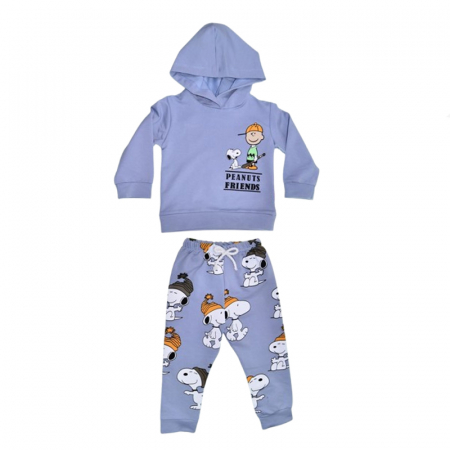 Compleuri baieti maneca lunga - Compleu 2 piese pantaloni si bluza pentru baieti Mini Junior SETMJ-27, Albastru