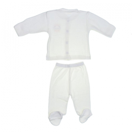 Compleu 2 piese pantaloni si bluza pentru baieti Mini Junior CMPMJ-115-1, Alb [1]