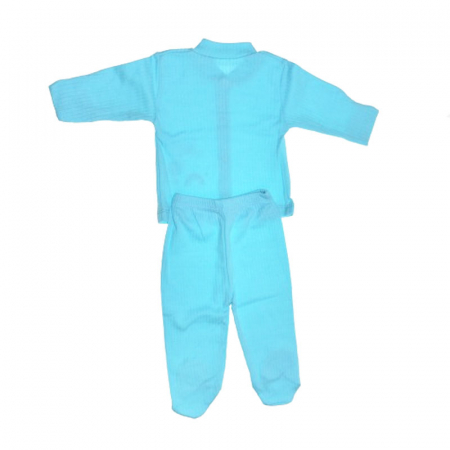 Compleu 2 piese pantaloni si bluza pentru bebelusi Mini Junior CMPMJ-115-5, Turcoaz [1]