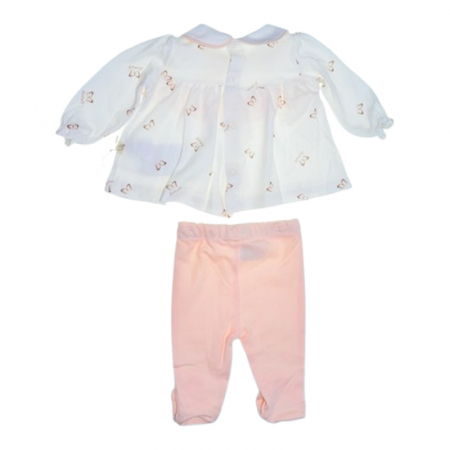 Compleu 2 piese, pantaloni si bluza, pentru fete, Mini Junior 3268C, Coral [3]