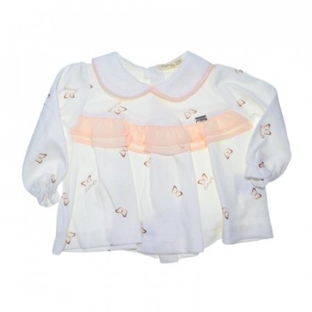 Compleu 2 piese, pantaloni si bluza, pentru fete, Mini Junior 3268C, Coral [4]